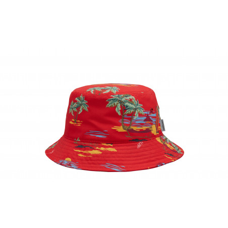 Bucket Hat Bob "Beach Print / Etna Red"