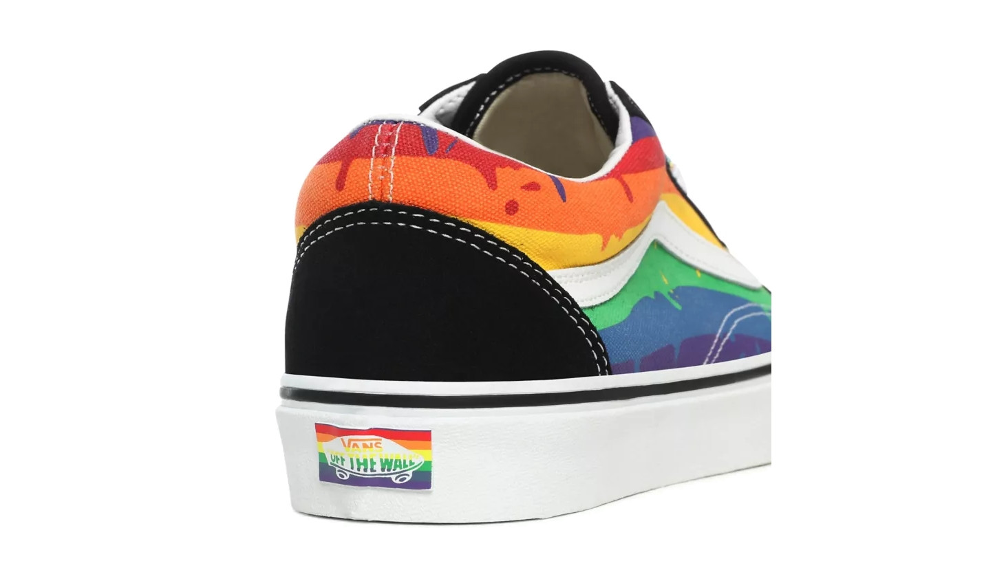chaussures rainbow drip old skool