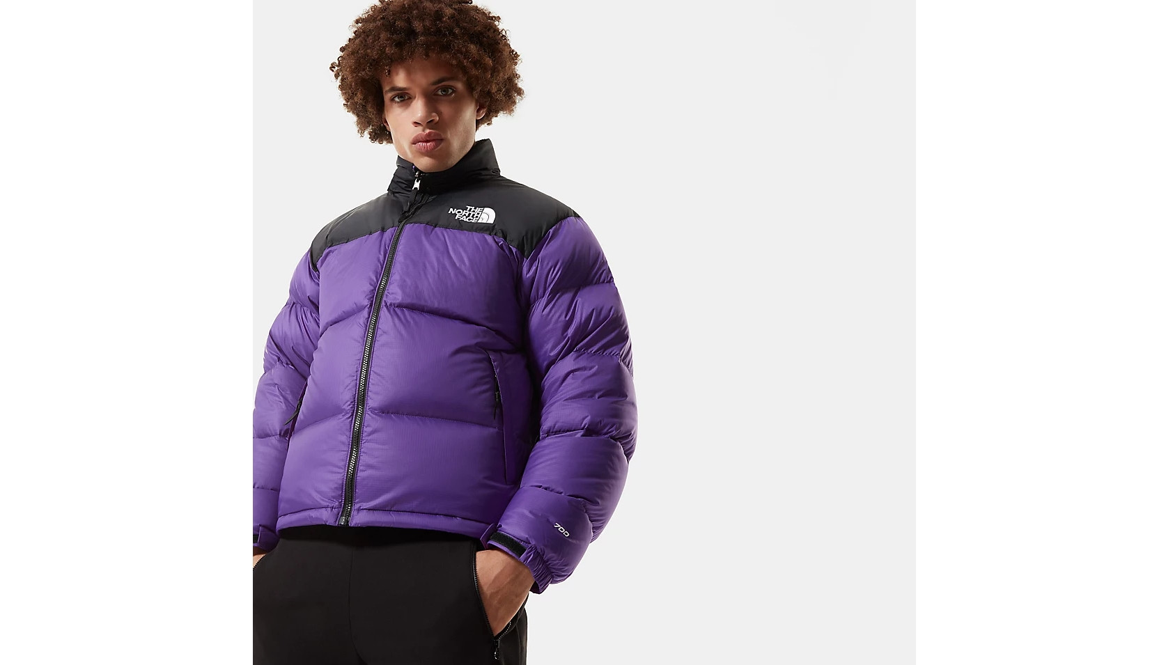 purple the north face jacket