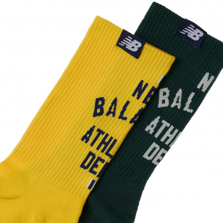 Lifestyle Midcalf Socks "Green / Yellow" (2 paires)